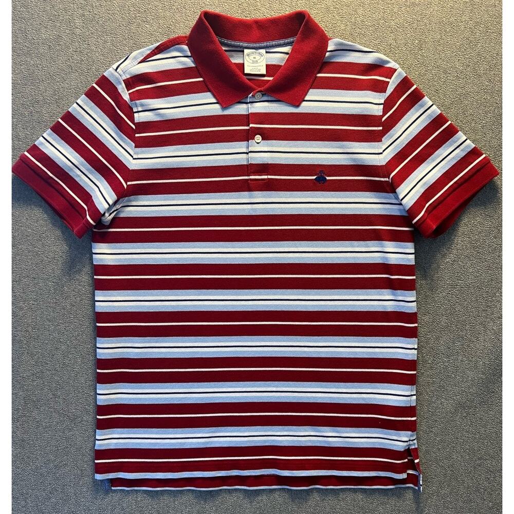 Brooks Brothers 1818 Performance Polo Slim Fit Short Sleeve Stripe Cotton XL
